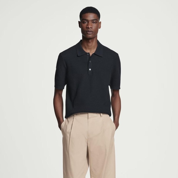COS Black Polo Shirt - Picture 1 of 7